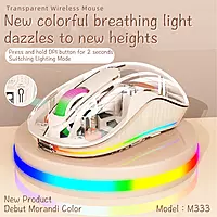 Wireless Transparent Mouse M333 - Purple