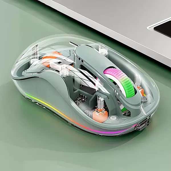 Wireless Transparent Mouse M333 - Green