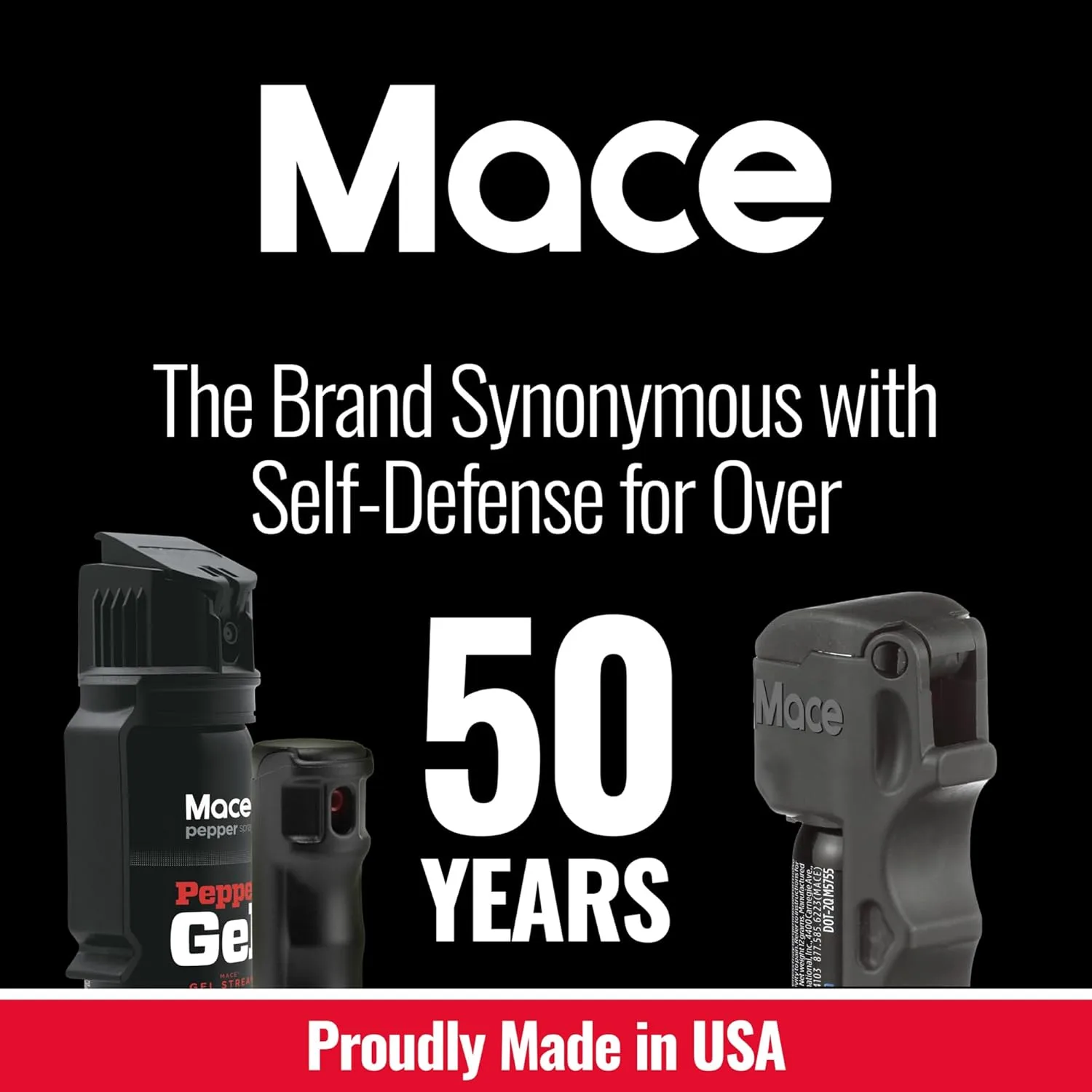 Mace Brand Triple Action Pocket Model Pepper Spray, Black, Normal
