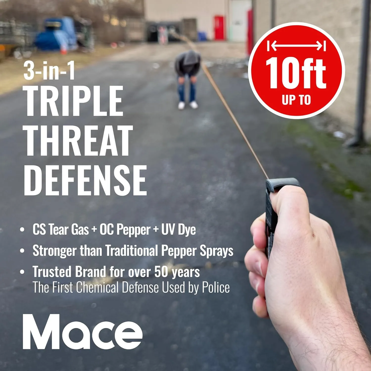 Mace Brand Triple Action Pocket Model Pepper Spray, Black, Normal