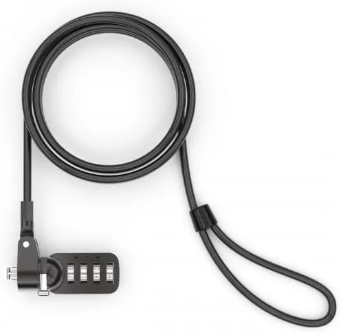 Compulocks Blade Universal Lock Slot Adapter with Combination Lock Silver