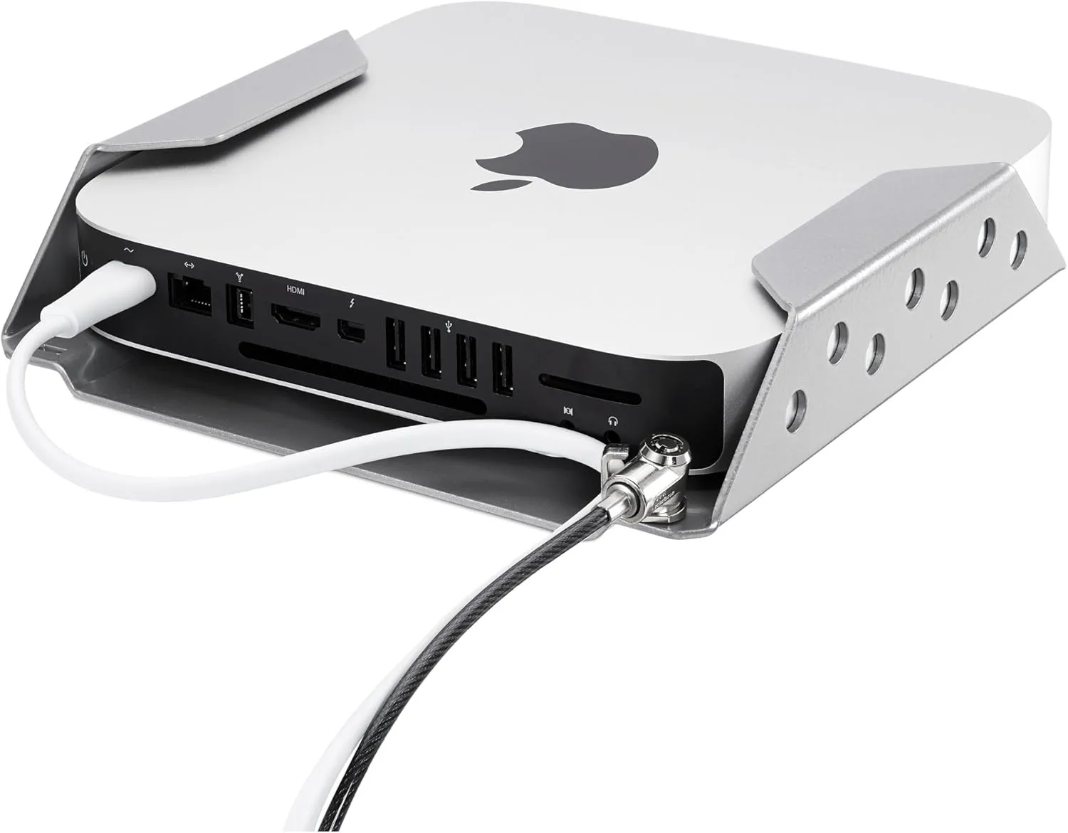Compulocks MAC Mini Security Mount with Keyed Cable Lock - Silver