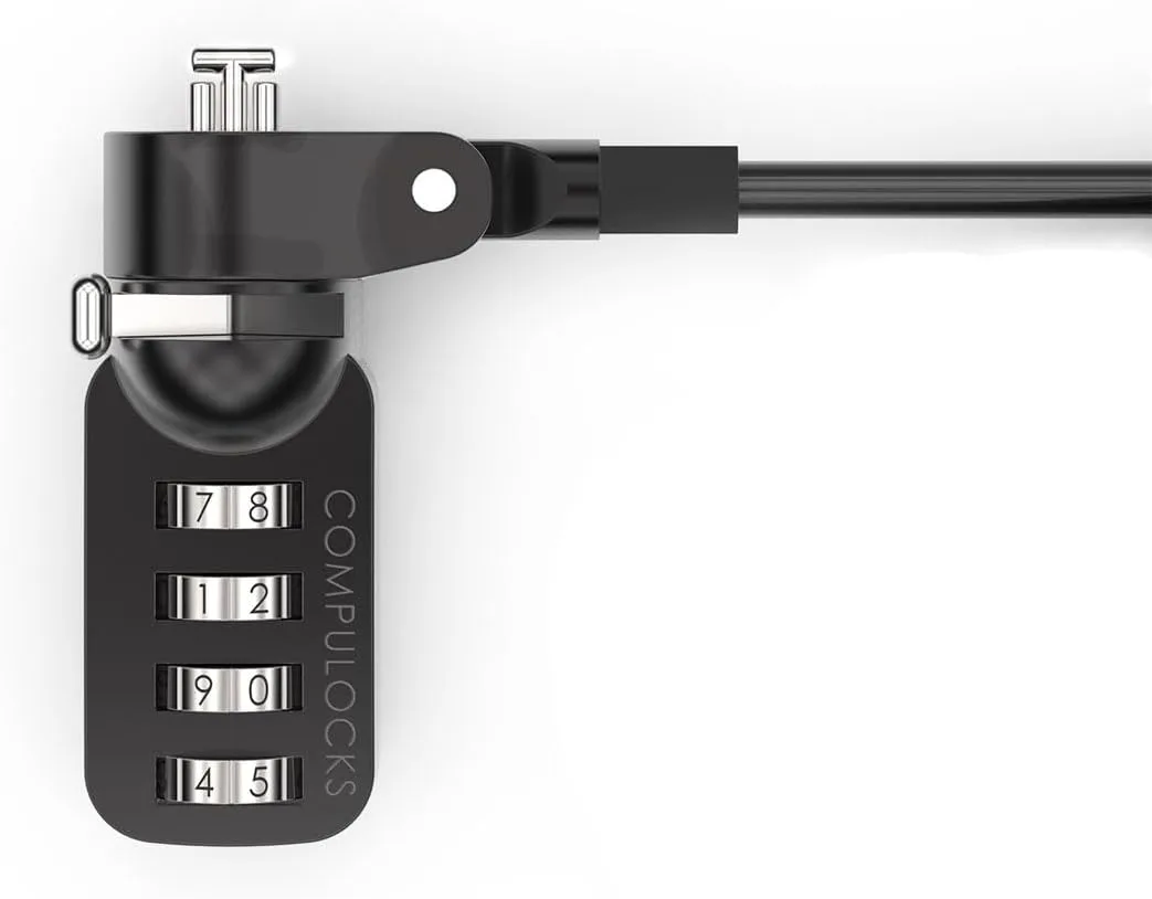 Compulocks T-bar Security Combination Cable Lock Black