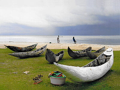 Madagascar Boats Notecard