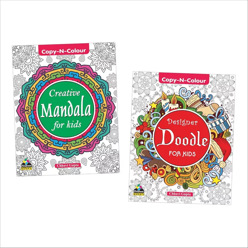 Copy-N-Colour | Mandala and Doodle for Kids | Set of 2 Books