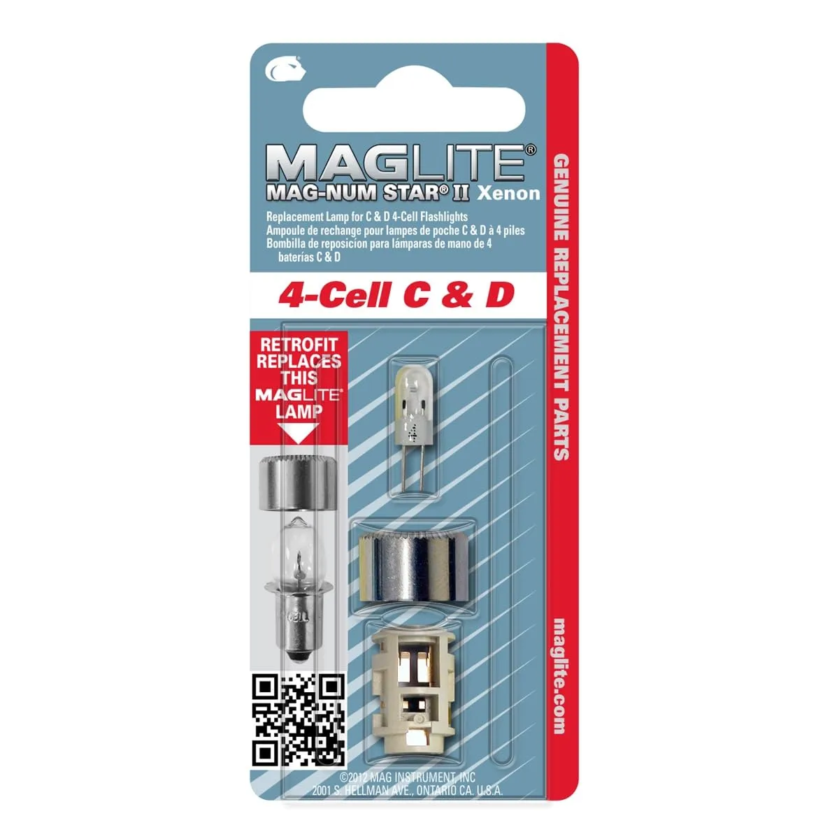 MAGLITE Mag-Num Star II Xenon Replacement Lamp for C & D Cell Flashlights
