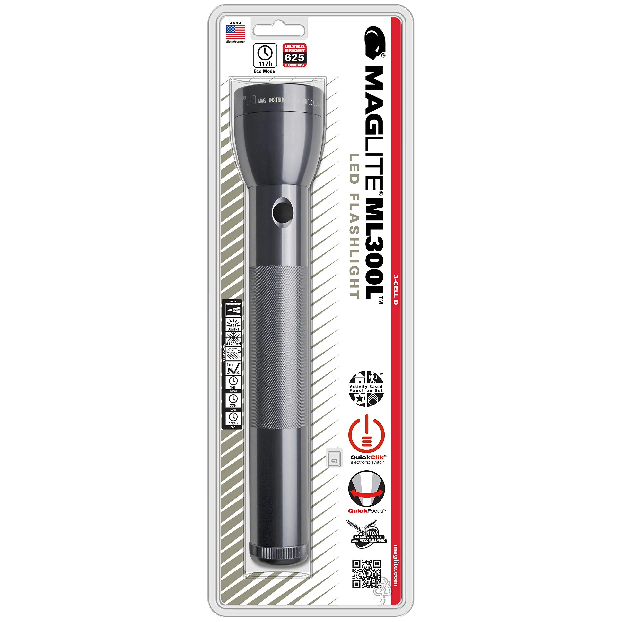 MAGLITE ML300L LED 3-Cell D Flashlight