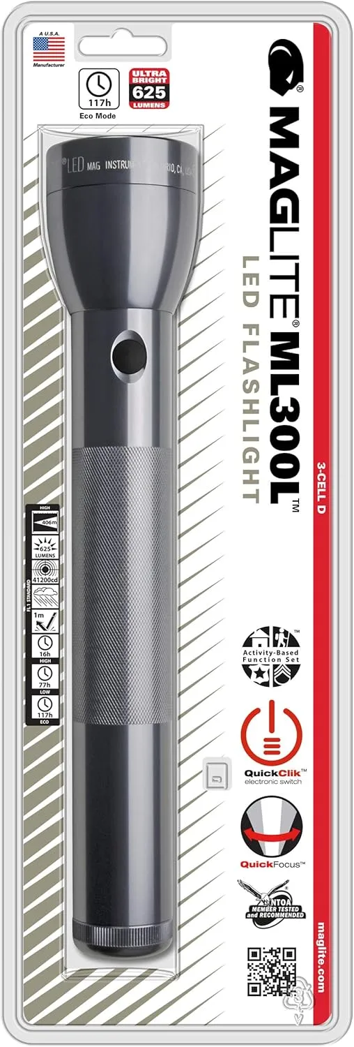 MAGLITE ML300L LED 3-Cell D Flashlight
