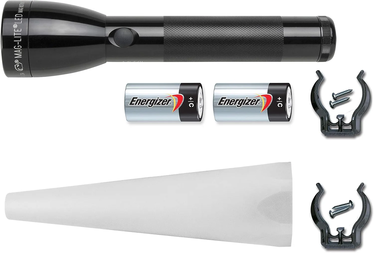 MagLite ML50L-I2TQG: Ml50L 2 Cell C Led Outdoor Adventure Pack Black, Adjustable Beam Angle, Water Resistant, Battery Powered