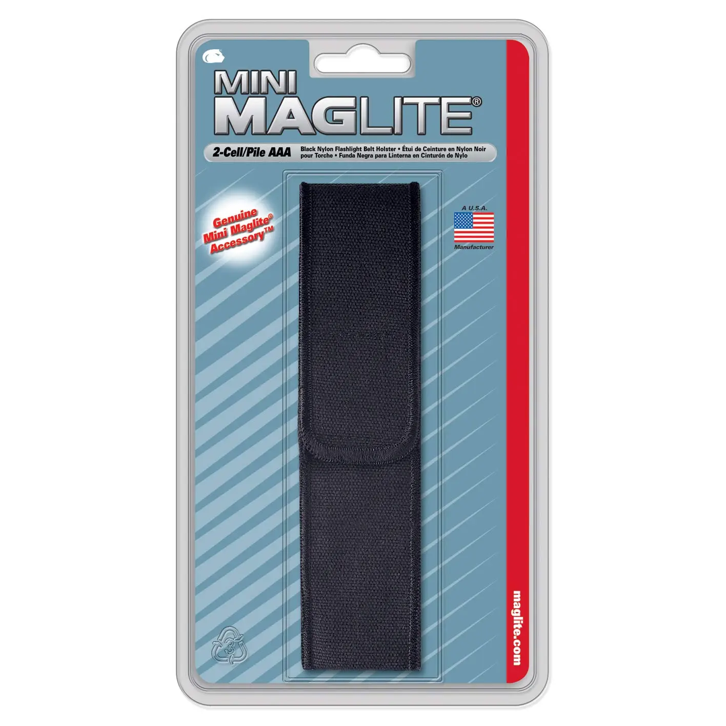 Maglite Black Nylon Full Flap Holster for AAA Mini