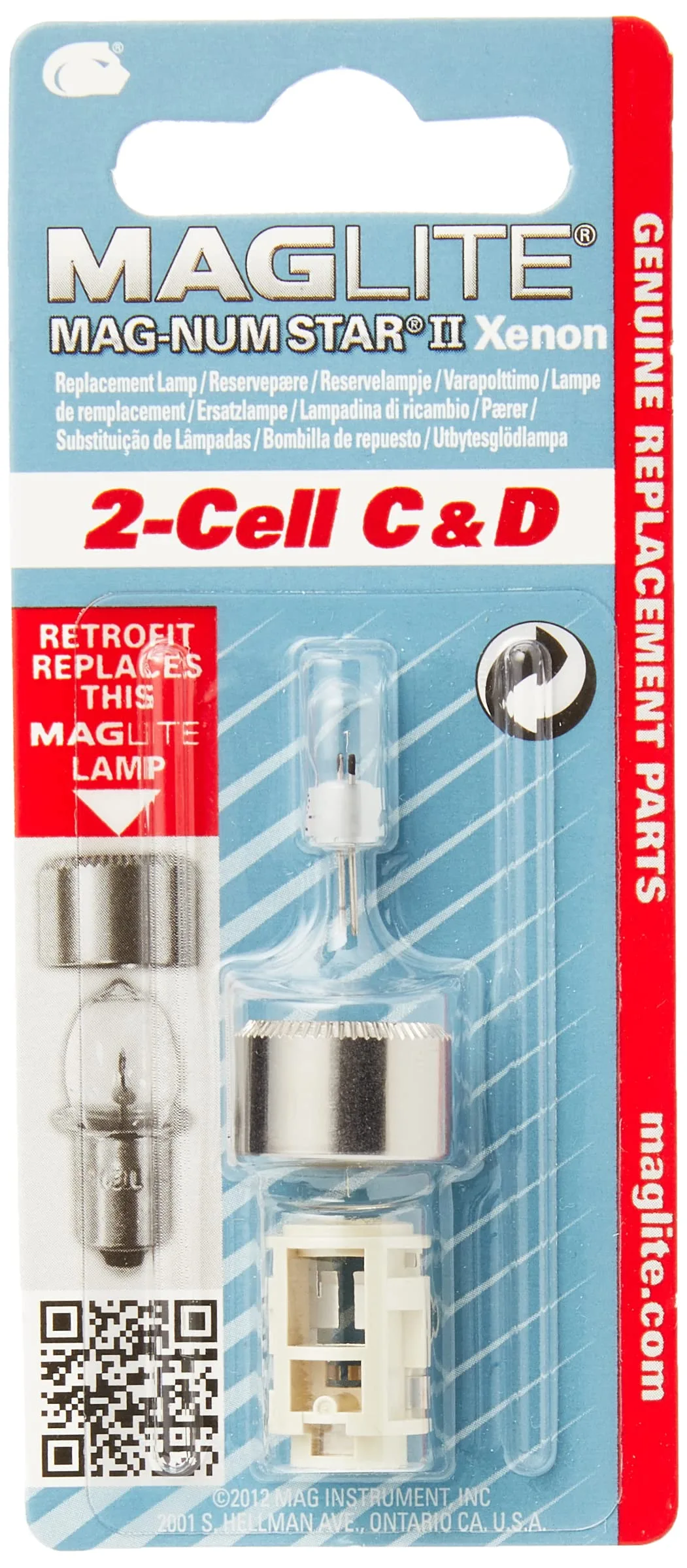 MAGLITE Mag-Num Star II Xenon Replacement Lamp for C & D Cell Flashlights