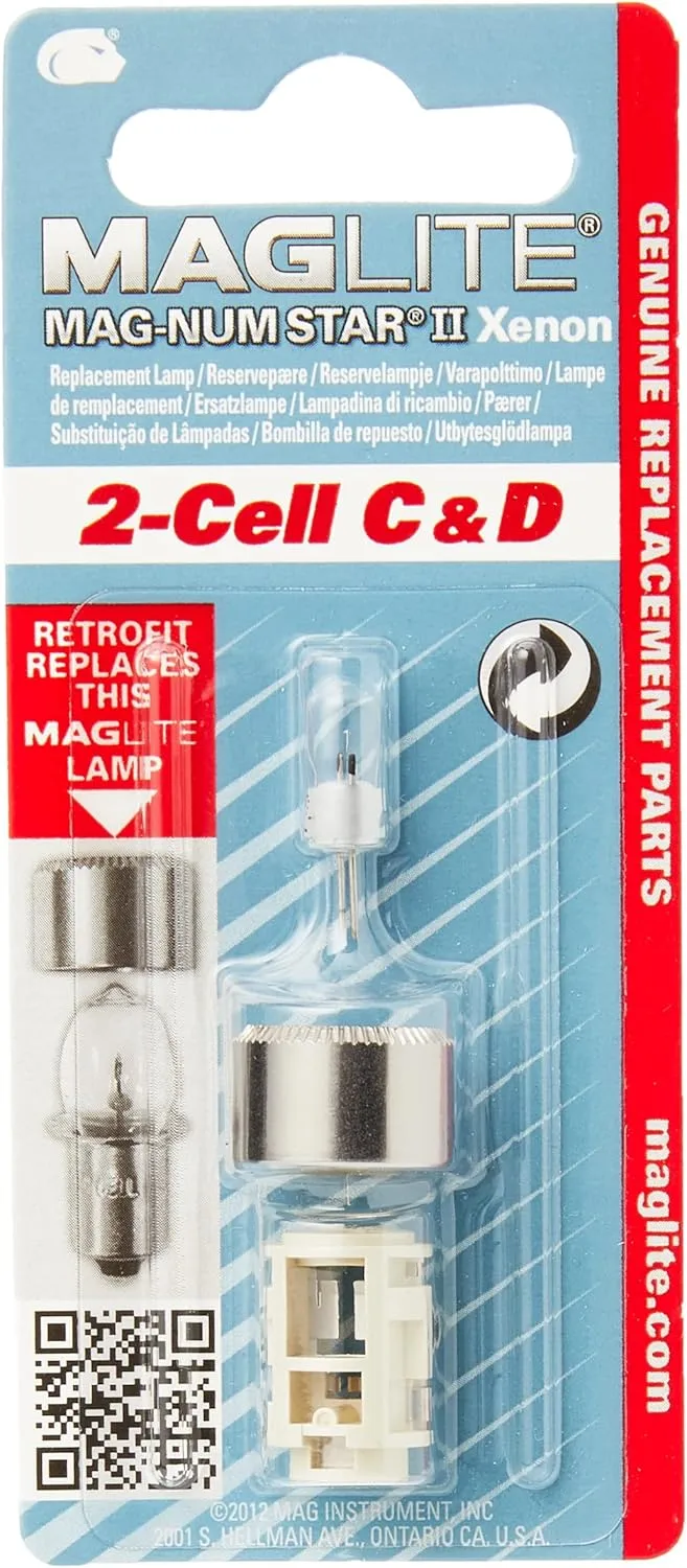 MAGLITE Mag-Num Star II Xenon Replacement Lamp for C & D Cell Flashlights