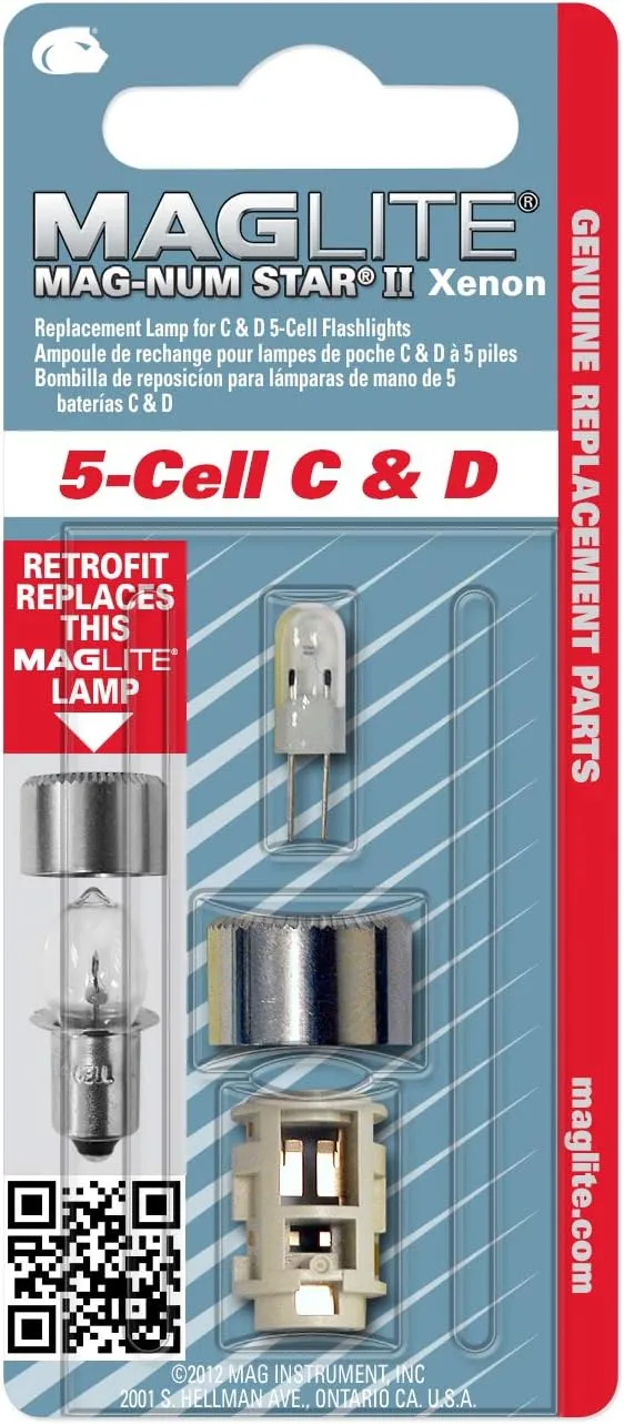 MAGLITE Mag-Num Star II Xenon Replacement Lamp for C & D Cell Flashlights