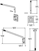 Magma Products A10-240 Square Rail / Vertical Surface Mount