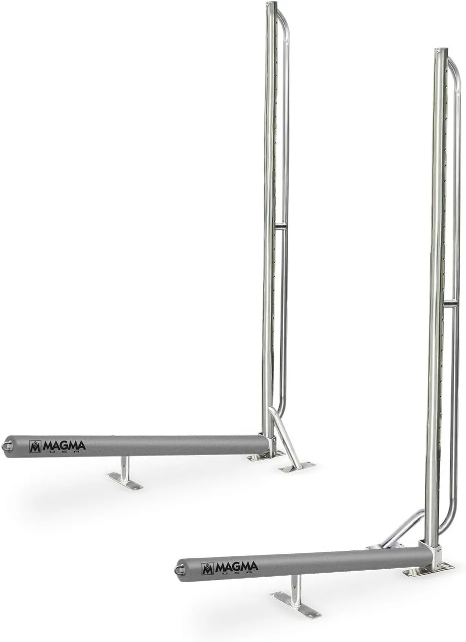 Magma Products, R10-1001 Storage Rack System Base Frame Kayak/SUP Dock Mounted, Polished Stainless Steel