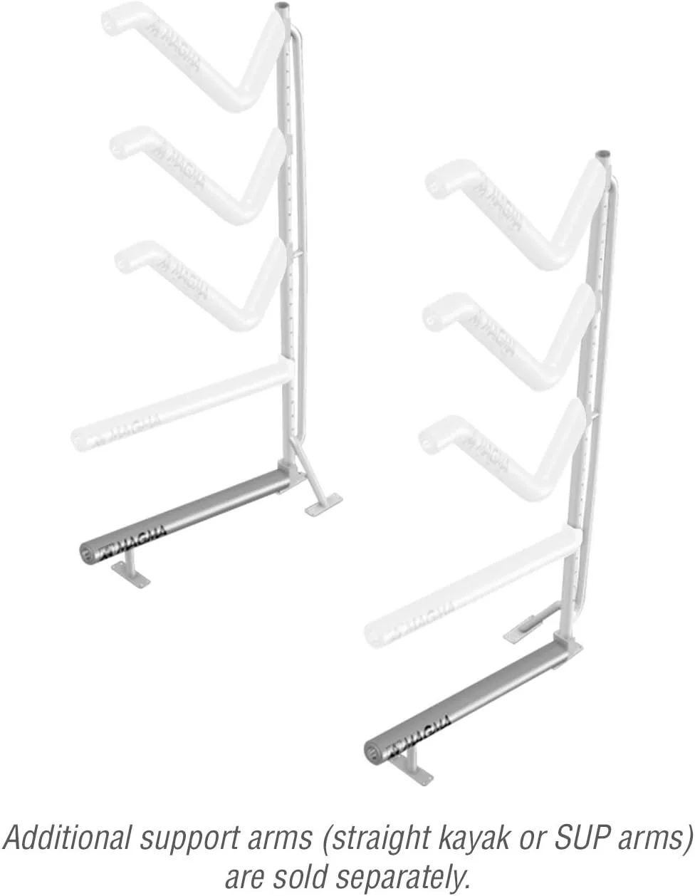 Magma Products, R10-1001 Storage Rack System Base Frame Kayak/SUP Dock Mounted, Polished Stainless Steel