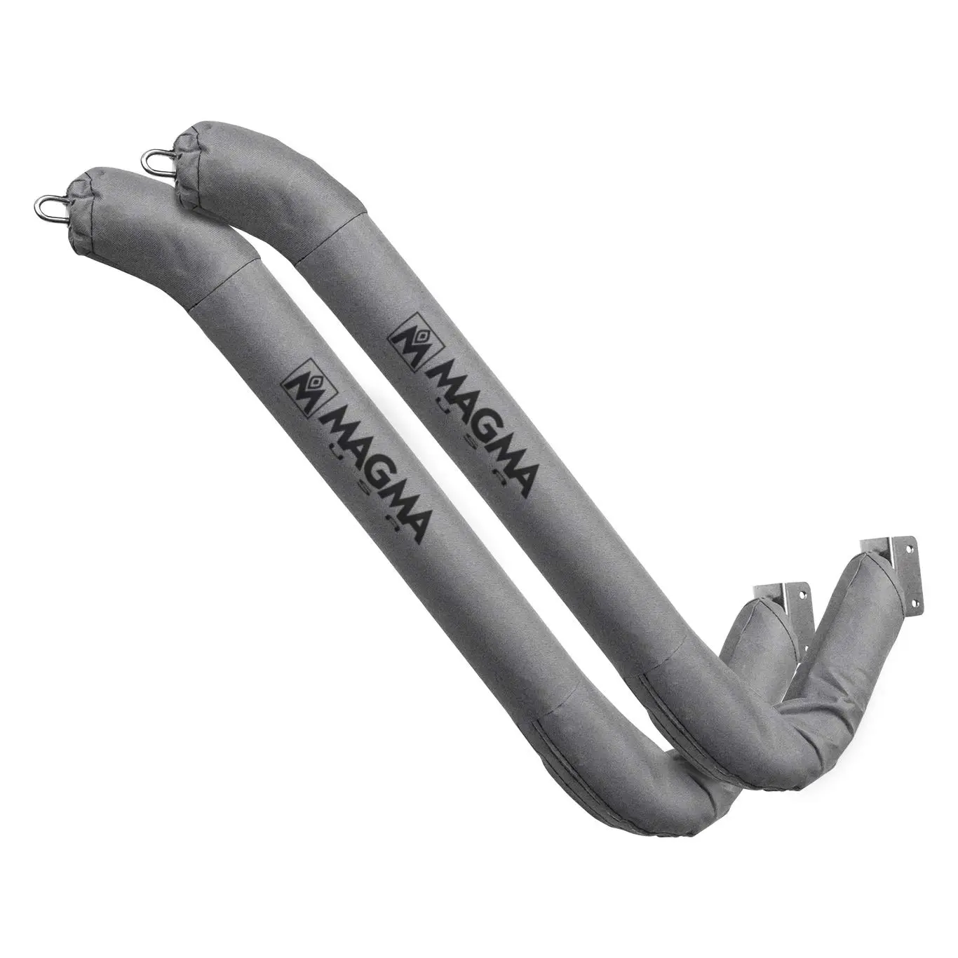 Magma Products, R10-1020 Angled Pair SUP Dock Mounted Rack System Storage Arm with Foam Pad, Polished Stainless Steel