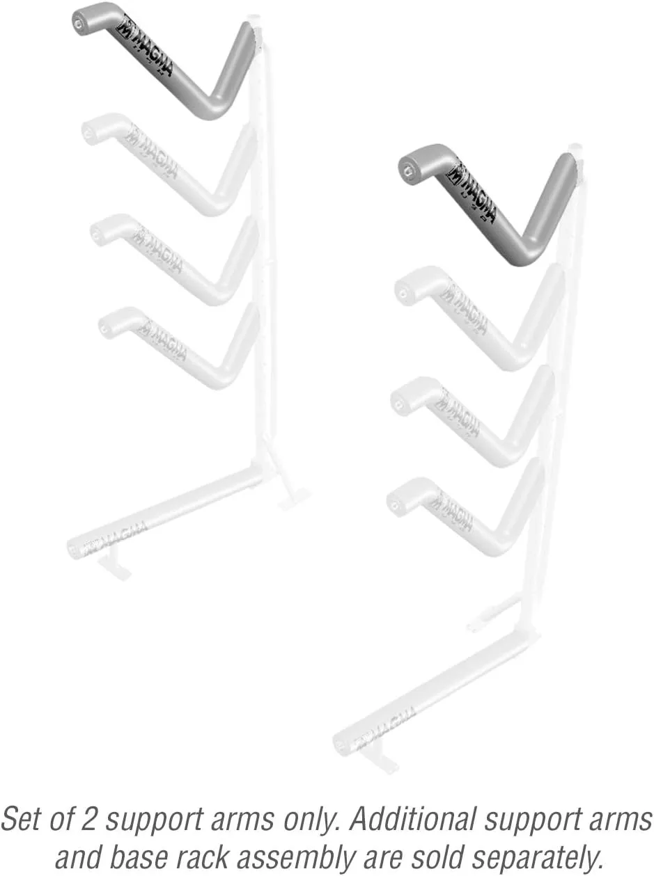 Magma Products, R10-1020 Angled Pair SUP Dock Mounted Rack System Storage Arm with Foam Pad, Polished Stainless Steel