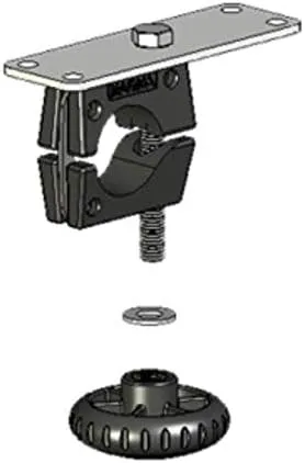 MAGMA T10-591 Horizontal Round Rail Mount w/ Knob - 1-1/2"