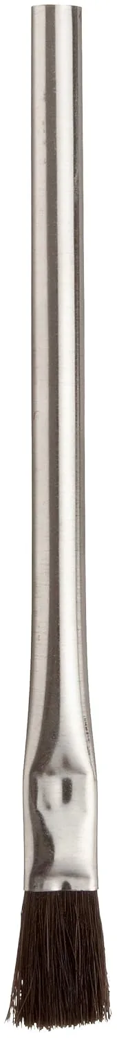 Magnolia Brush 2-A Tin Handle Acid Brush, Stiff Horsehair Bristles, 3/4" Trim, 1/2" Diameter x 6" Length, Black (Case of 12)
