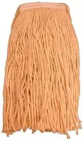Magnolia Brush 4-Ply Cotton Mop Heads, Regular, 24 Oz Capacity, Orange, Pack Of 12 Mop Heads