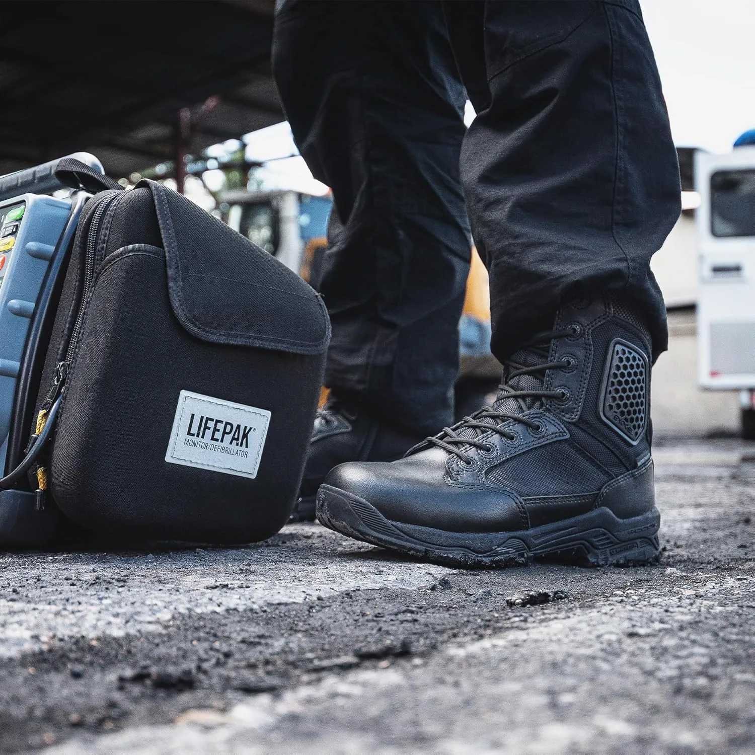 MAGNUM Strike Force 8" Side Zipper Tactical Boots w/ Slip- and Oil-Resistant MICHELIN Outsole
