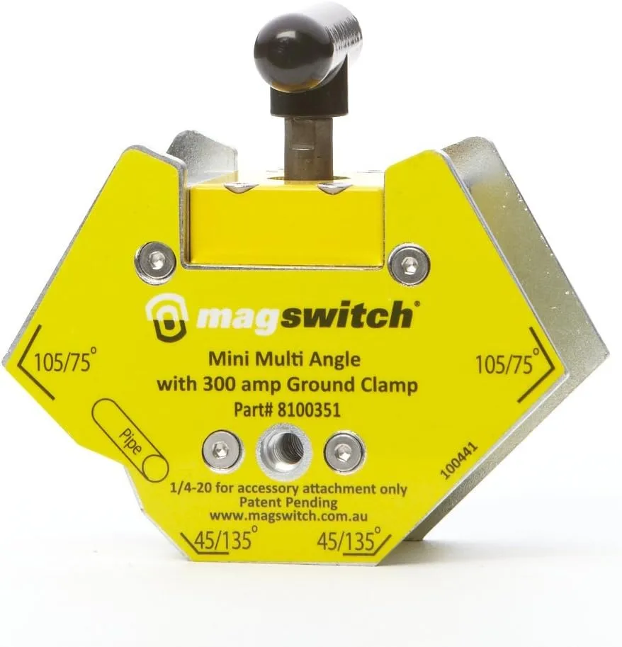 Magswitch - 8100351 Mini Multi Angle w 300amp GC Mini Multi Angle with 200 Amp, Yellow/Silver/Black
