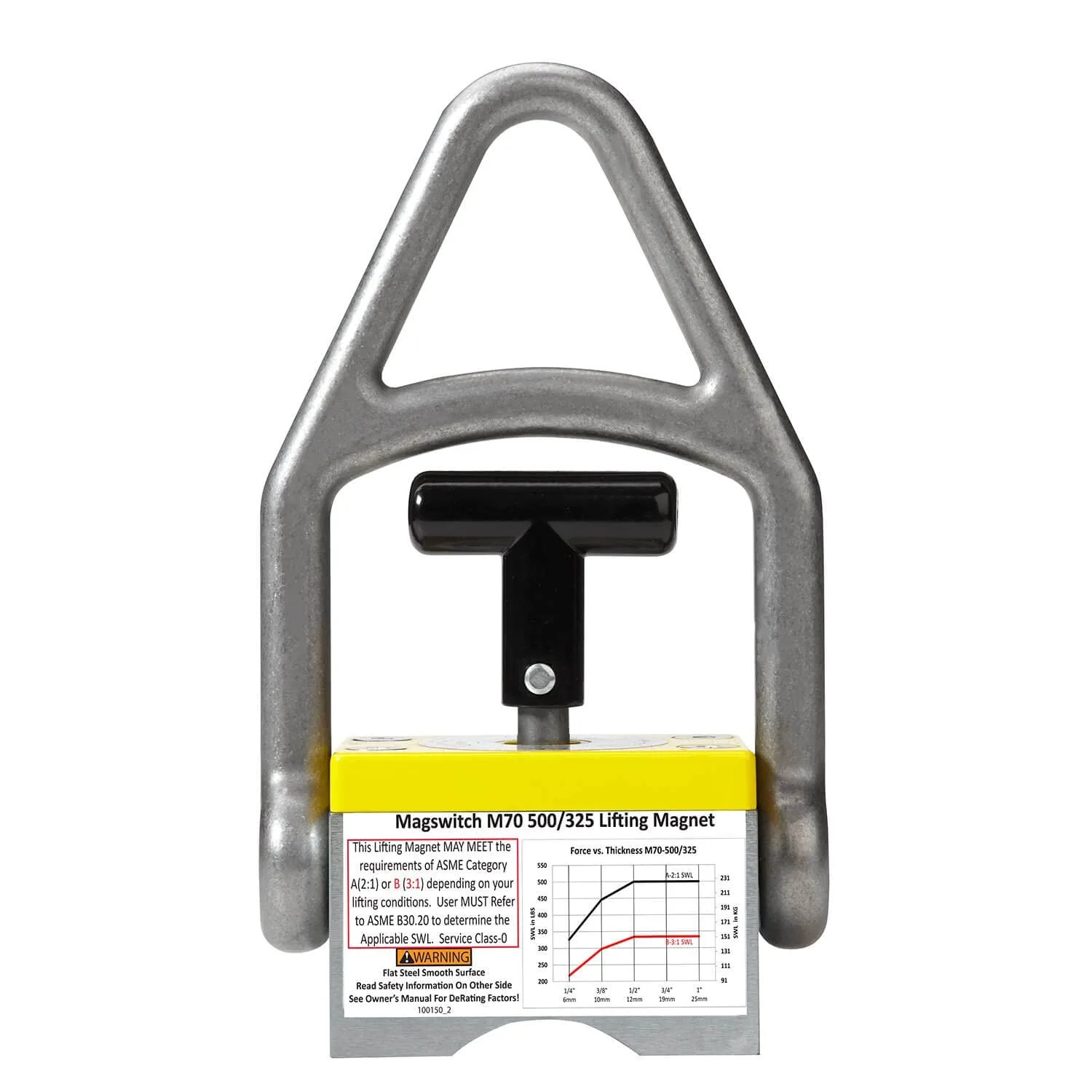 Magswitch 8100088 MLAY1000 Lifting Magnet, Pivoting Head, Heavy-Duty Lifting, Powerful Lift Hook