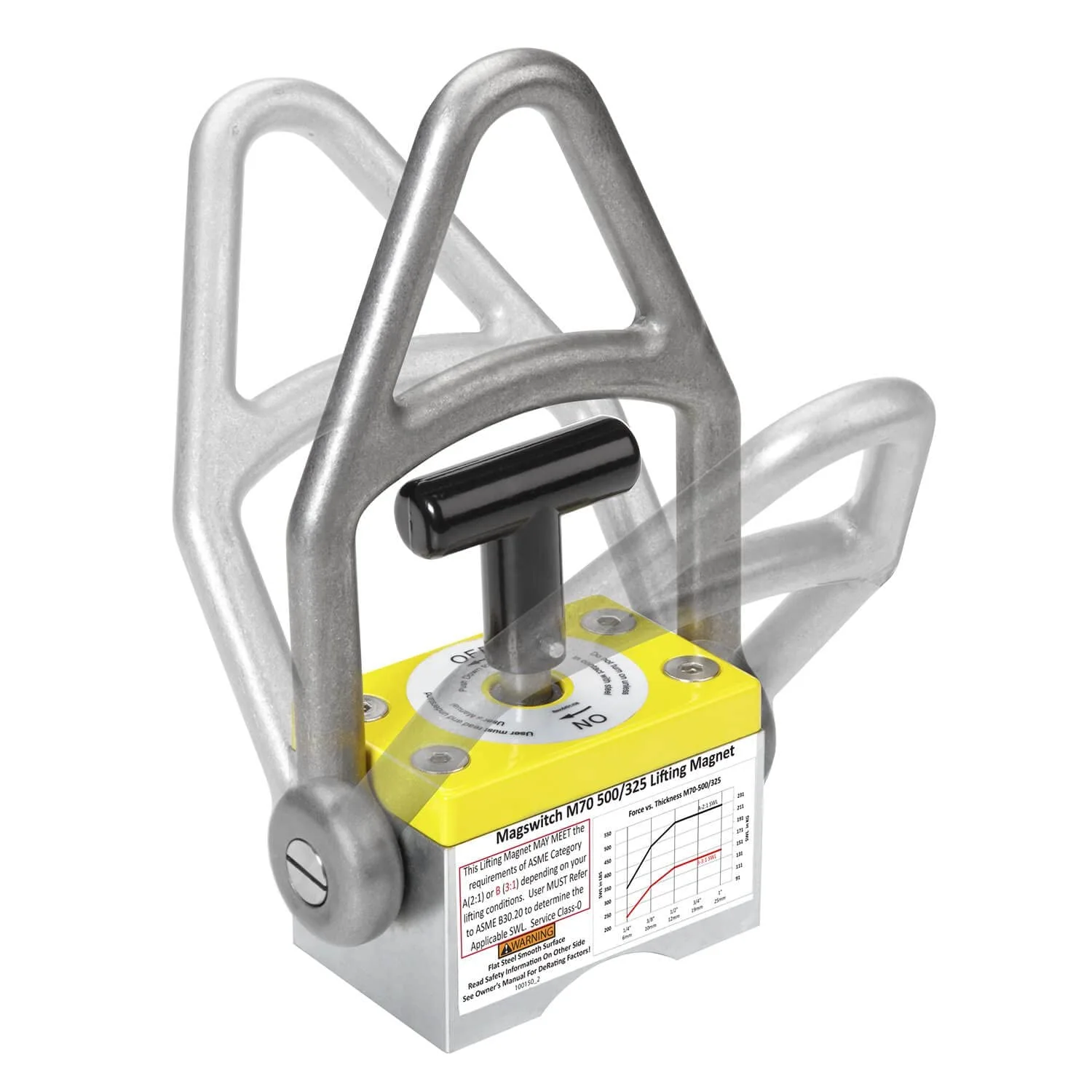 Magswitch 8100088 MLAY1000 Lifting Magnet, Pivoting Head, Heavy-Duty Lifting, Powerful Lift Hook