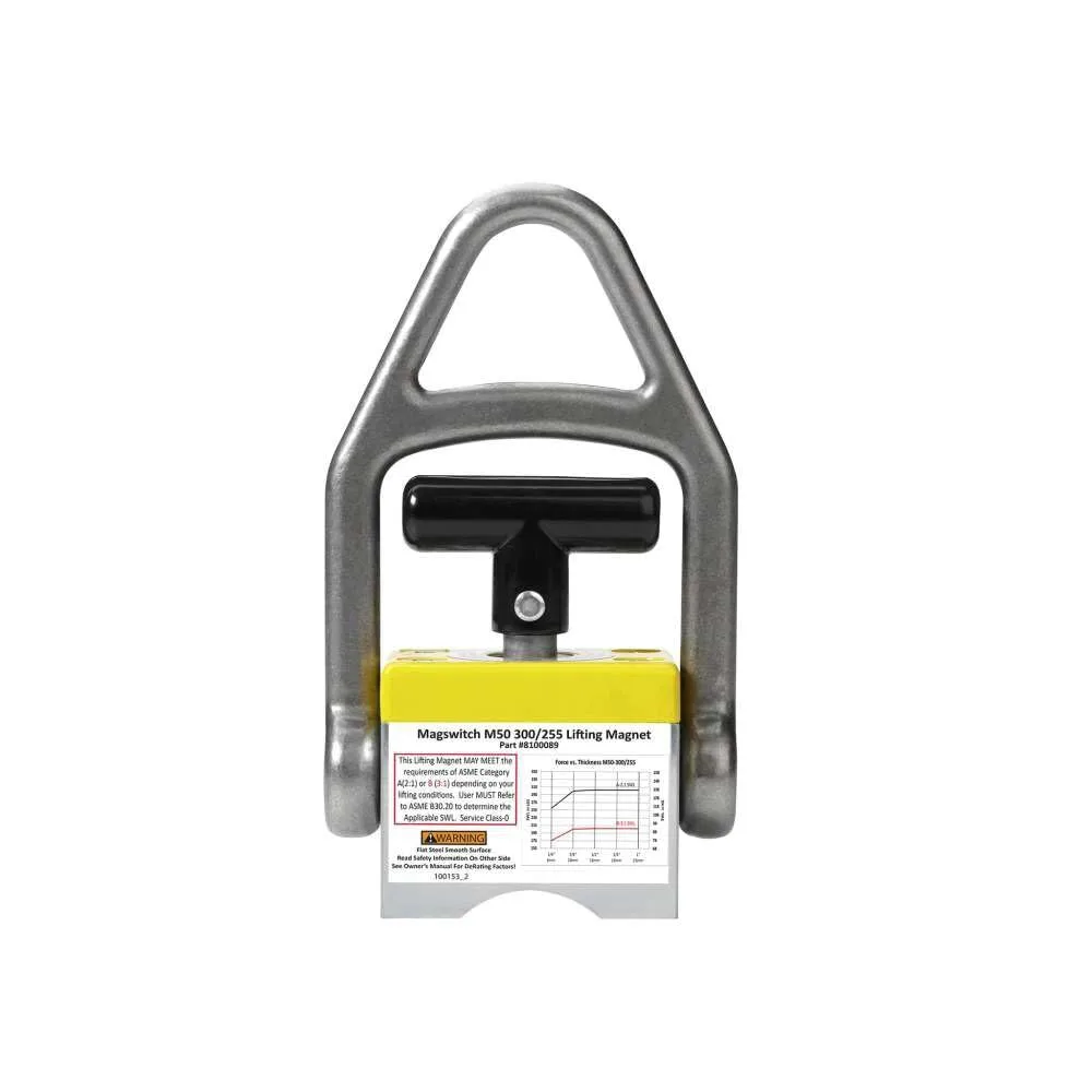 Magswitch 8100089 MLAY600 Lifting Magnet, 600 lbs Pulling Force, Steel Magnetic Lifter 580 LBS