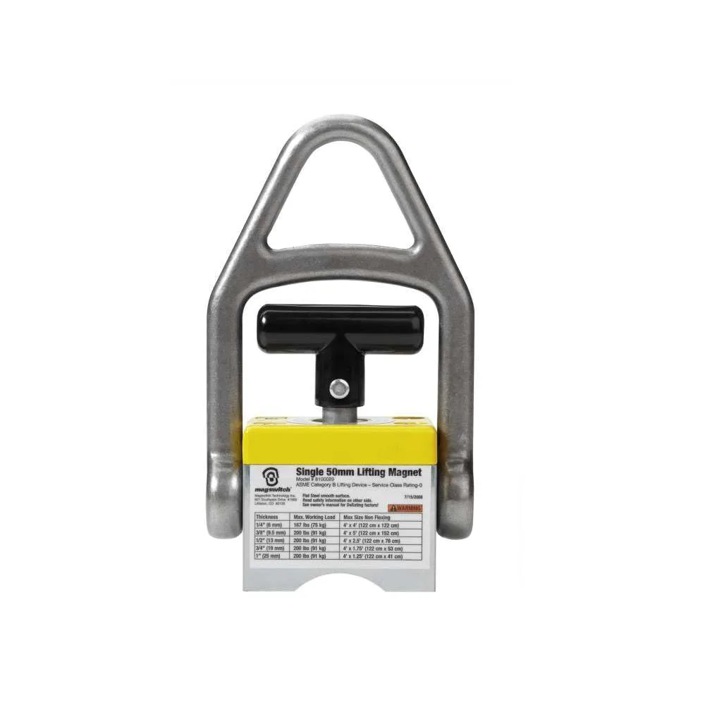 Magswitch 8100089 MLAY600 Lifting Magnet, 600 lbs Pulling Force, Steel Magnetic Lifter 580 LBS