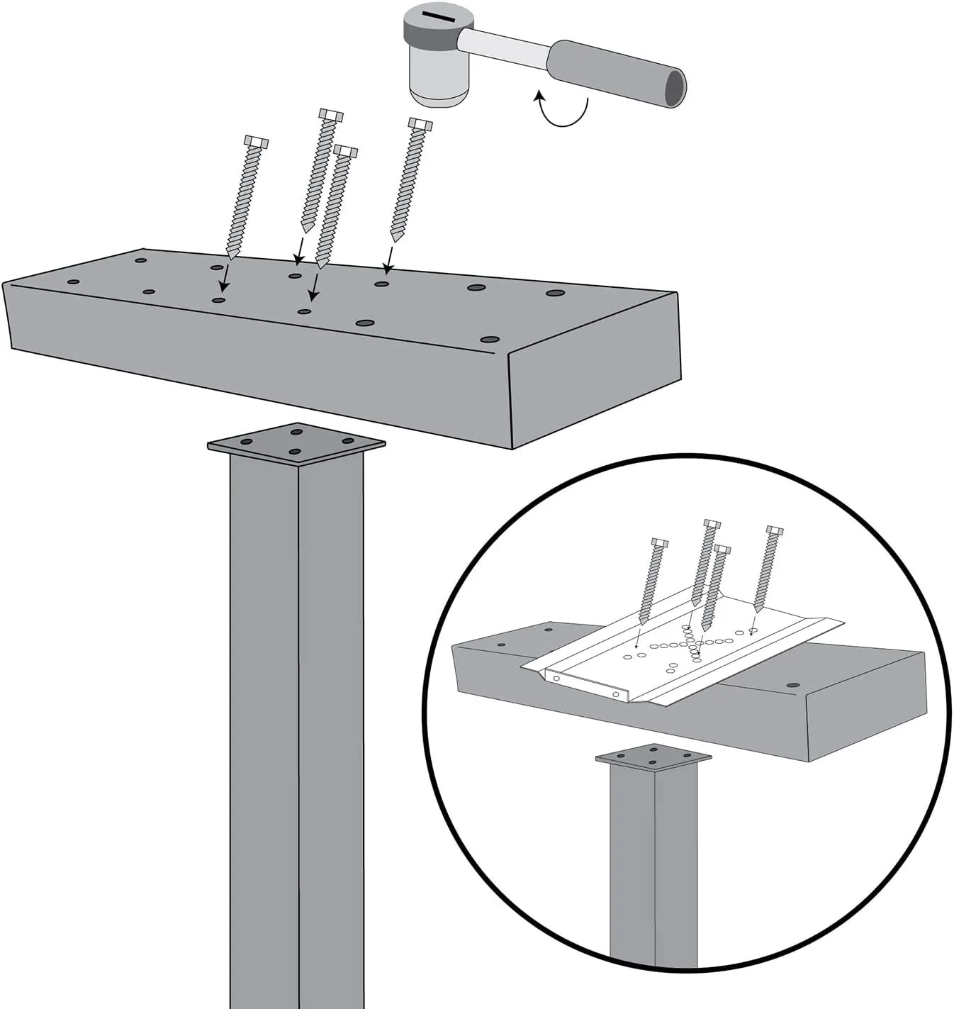 Mail Boss Box Spreader Bar (Multi-Unit Mailbox Mounting)
