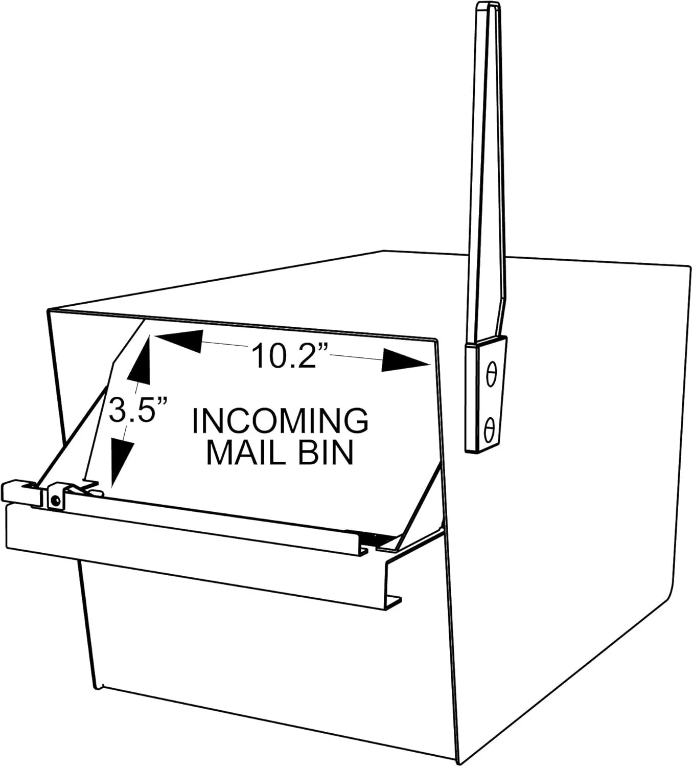 MAIL BOSS Mail Manager Street Safe Locking Security Mailbox