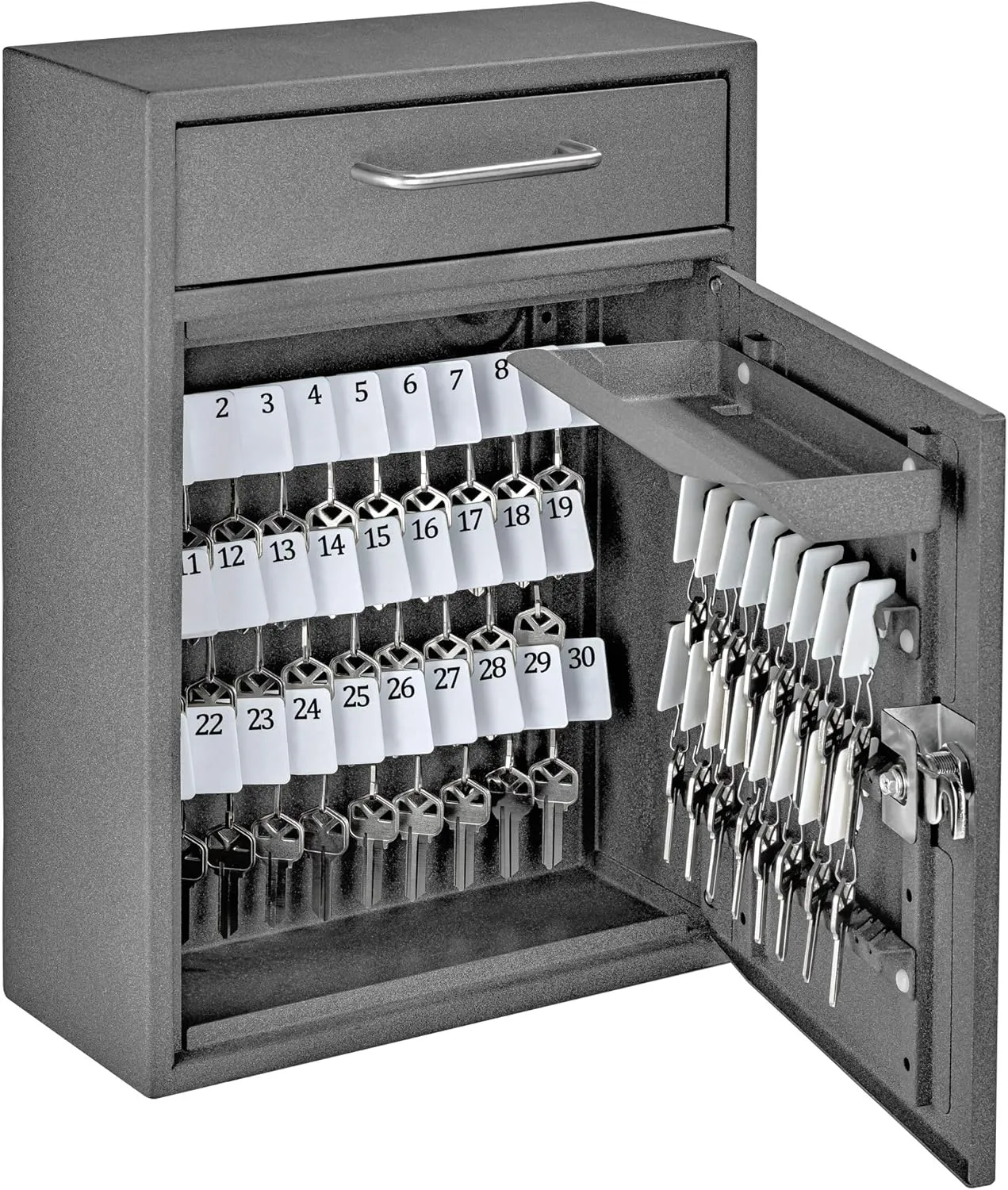 MAIL BOSS Key Boss Heavy-Duty High Security 105-Position Locking Key Cabinet & Drop Box