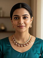 1-Gram Gold Plated Kemp and AD Stone Manga Necklace