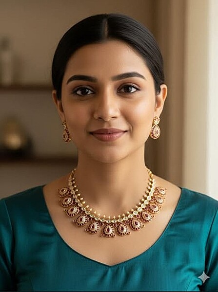 1-Gram Gold Plated Kemp and AD Stone Manga Necklace