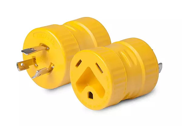 ParkPower by Marinco 127A Generator Adapter, 30A/125V Connector and 20A/125V Locking Male Plug
