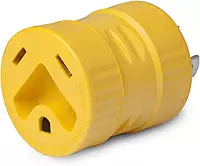 ParkPower by Marinco 127A Generator Adapter, 30A/125V Connector and 20A/125V Locking Male Plug