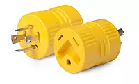 ParkPower by Marinco 128A Generator Adapter, 30A/125V Connector and 20A 125/250V Locking 4-Prong Male Plug