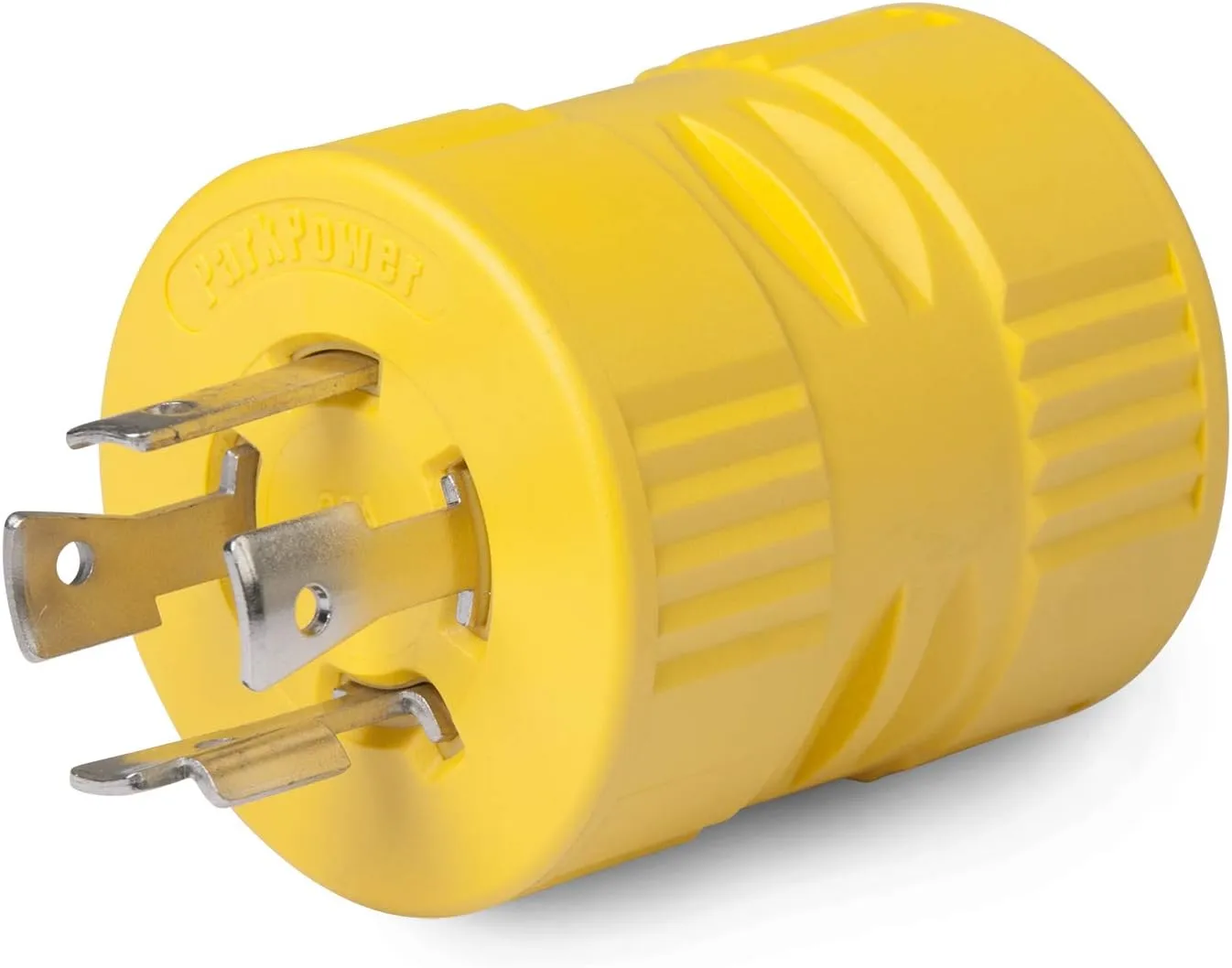 ParkPower by Marinco 128A Generator Adapter, 30A/125V Connector and 20A 125/250V Locking 4-Prong Male Plug