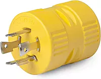 ParkPower by Marinco 128A Generator Adapter, 30A/125V Connector and 20A 125/250V Locking 4-Prong Male Plug