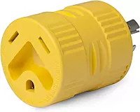 ParkPower by Marinco 128A Generator Adapter, 30A/125V Connector and 20A 125/250V Locking 4-Prong Male Plug