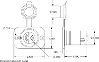 MARINCO 2-Wire ConnectPro Charging / Downrigger / Trolling System Plug & Receptacle