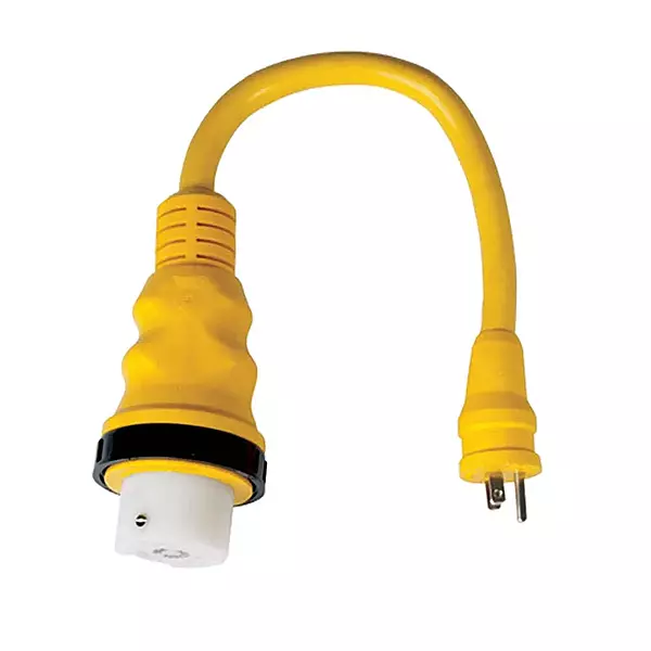 Marinco 150SPP Pigtail Adapter, 15A 125V Male To 50A 125/250V Female