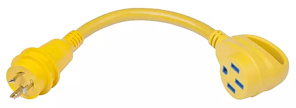 ParkPower by Marinco 173ARV RV Generator Adapter, 50A 125/250V Connector and 30A 125V Locking Male Plug