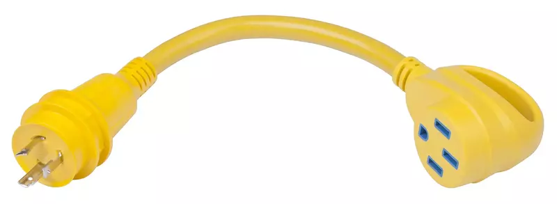 ParkPower by Marinco 173ARV RV Generator Adapter, 50A 125/250V Connector and 30A 125V Locking Male Plug