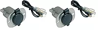 Marinco 20036 12V Receptacle, Stainless Steel with Cap (Pack of 2)