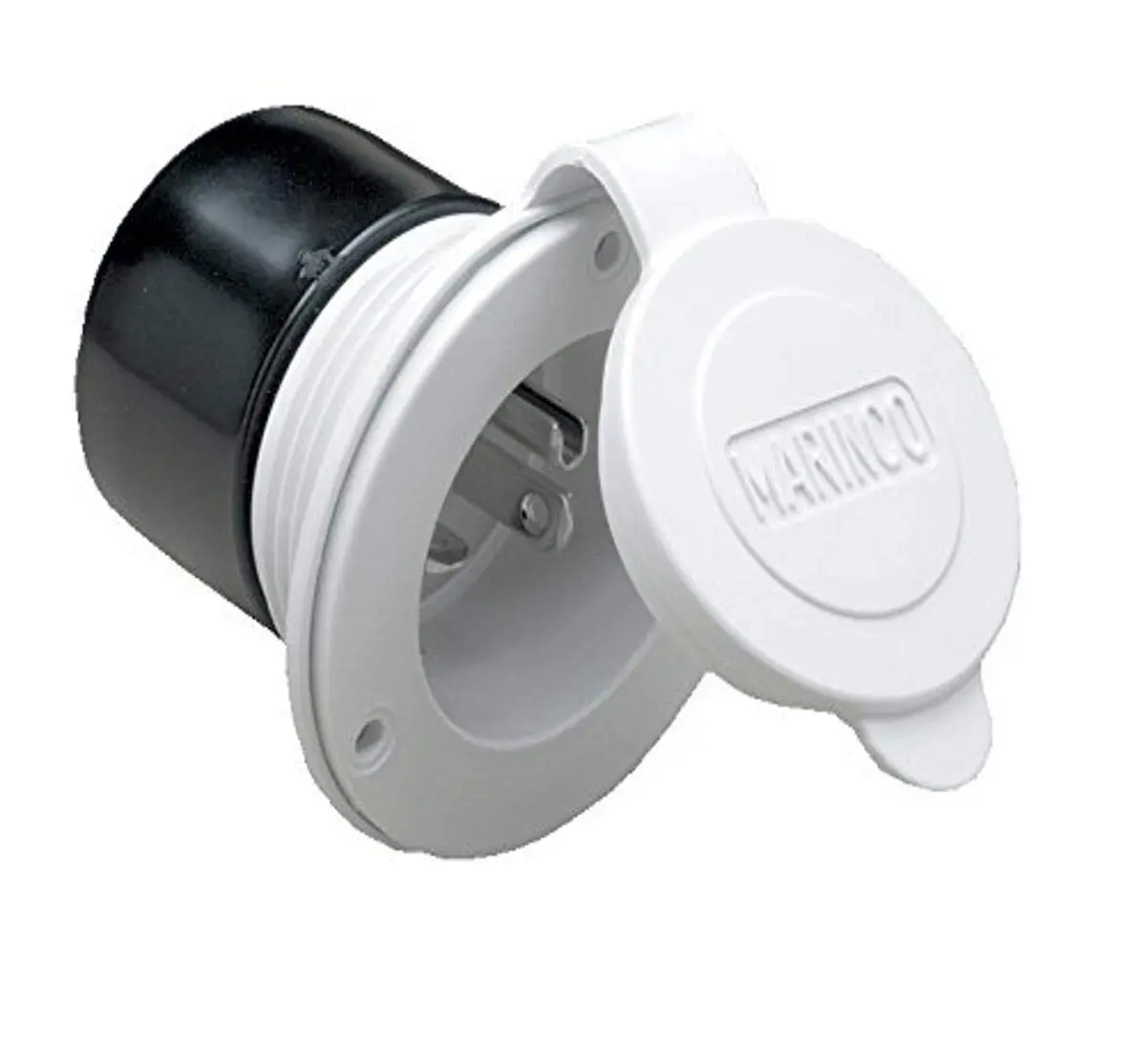 ParkPower by Marinco 200BBIW.RV RV Front Mount 20 Amp 125V White Power Inlet