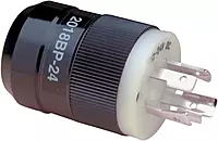Marinco 2018BP-24 4-Wire 12/24V Trolling Motor Plug, Black