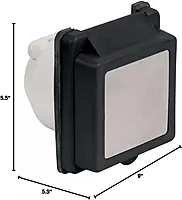 Park Power 301ELRV.BLK Easy Lock Standard RV Power Inlet, 30A,125V, Black